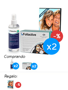 Foliactive Pills x2 + Foliactive Spray x2 +  Guia online para el cuidado del cabello gratis.