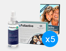 Foliactive pack x5: Foliactive Pills + Foliactive Spray.